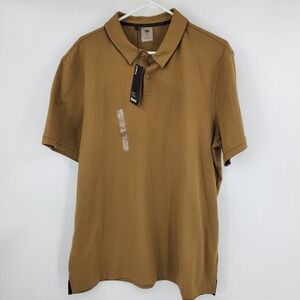 NWT VRST Men's Club Short Sleeve Polo Brown Spice Size XL Stretch Golf Shirt
